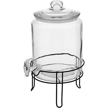 Refresqueira Com Suporte Home&co Vidro 5,5l 42x23x23cm Transparente
