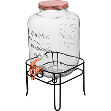 Refresqueira Com Suporte Home&co Vidro 5l 38x19x19cm Transparente
